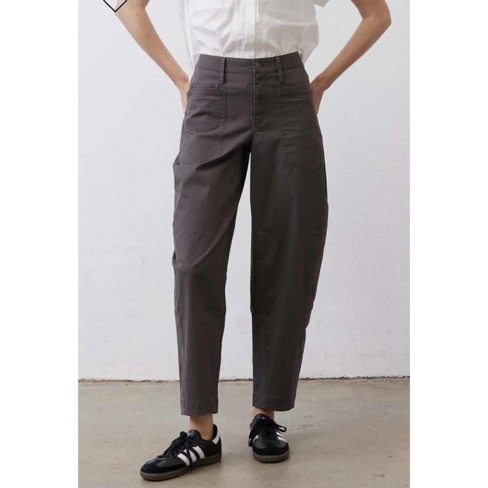 NEW Ruti The Slouchy Soft Twill Pants•12•Midnight Mist Barrel Trouser Pant $259 - Picture 2 of 9